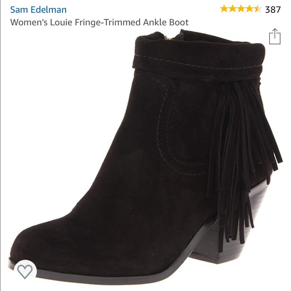 Sam Edelman Fringe Bootie- Size 9
